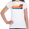 PRINTFASHION Summer palm - Női póló - Fehér