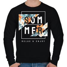 PRINTFASHION Summer relax - Férfi pulóver - Fekete férfi pulóver, kardigán