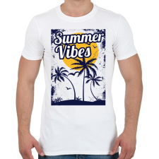 PRINTFASHION Summer Vibes - Férfi póló - Fehér férfi póló
