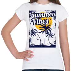 PRINTFASHION Summer Vibes - Női póló - Fehér