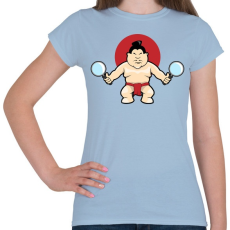 PRINTFASHION Sumo - Női póló - Világoskék