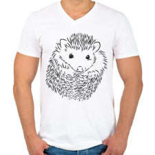 PRINTFASHION Sündisznó  - Férfi V-nyakú póló - Fehér férfi póló