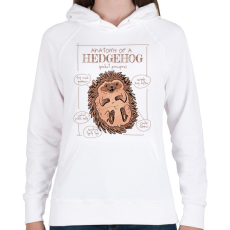 PRINTFASHION Süni anatómia - Női kapucnis pulóver - Fehér