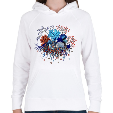 PRINTFASHION Süni az erdőben - Női kapucnis pulóver - Fehér