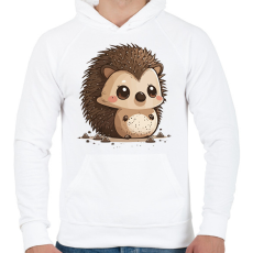 PRINTFASHION süni - Férfi kapucnis pulóver - Fehér
