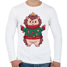 PRINTFASHION Süni Karácsony - Férfi hosszú ujjú póló - Fehér