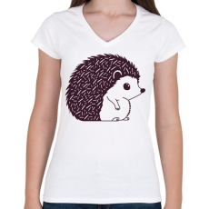 PRINTFASHION Süni - Női V-nyakú póló - Fehér