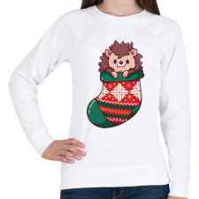 PRINTFASHION Süni zokniban - Női pulóver - Fehér női pulóver, kardigán