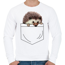 PRINTFASHION Süni zsebben - Férfi pulóver - Fehér