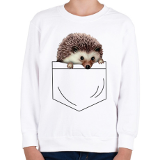 PRINTFASHION Süni zsebben - Gyerek pulóver - Fehér