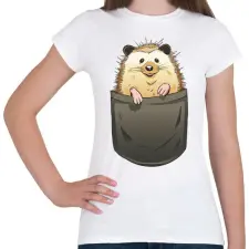 PRINTFASHION Süni zsebminta - Női póló - Fehér női póló