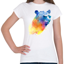 PRINTFASHION Sunny bear - Női póló - Fehér női póló