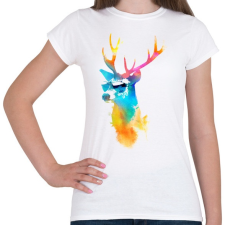 PRINTFASHION Sunny stag - Női póló - Fehér női póló