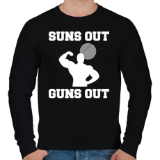 PRINTFASHION Suns Out Guns Out - Férfi pulóver - Fekete