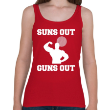 PRINTFASHION Suns Out Guns Out - Női atléta - Cseresznyepiros női trikó