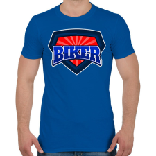 PRINTFASHION SUPER BIKER - Férfi póló - Királykék férfi póló