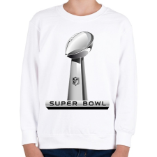 PRINTFASHION Super Bowl logo - Gyerek pulóver - Fehér gyerek pulóver, kardigán