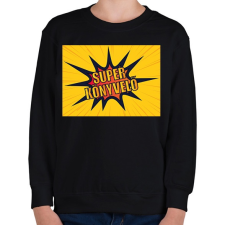 PRINTFASHION Super könyvelő - Gyerek pulóver - Fekete gyerek pulóver, kardigán