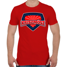 PRINTFASHION SUPER KRISZMÖSZ - Férfi póló - Piros férfi póló