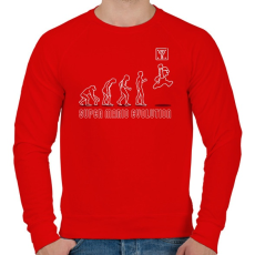 PRINTFASHION Super Mario evolúció - Férfi pulóver - Piros