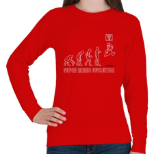 PRINTFASHION Super Mario evolúció - Női pulóver - Piros női pulóver, kardigán