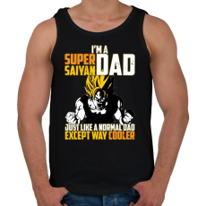 PRINTFASHION Super Saiyan APA - Férfi atléta - Fekete