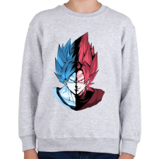 PRINTFASHION Super Saiyan Blue VS Super Saiyan Rose - Gyerek pulóver - Sport szürke gyerek pulóver, kardigán