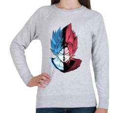 PRINTFASHION Super Saiyan Blue VS Super Saiyan Rose - Női pulóver - Sport szürke
