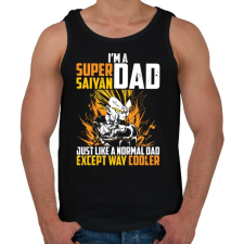 PRINTFASHION Super Saiyan Dad - Férfi atléta - Fekete atléta, trikó