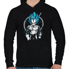 PRINTFASHION Super Saiyan GOD Vegeta - Férfi kapucnis pulóver - Fekete