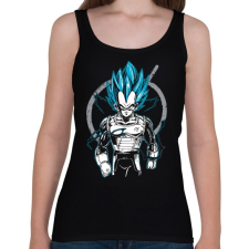 PRINTFASHION Super Saiyan GOD Vegeta - Női atléta - Fekete női trikó