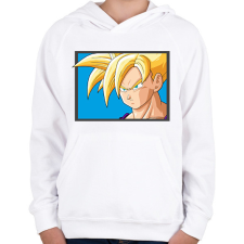 PRINTFASHION Super Saiyan Goku - Gyerek kapucnis pulóver - Fehér gyerek pulóver, kardigán