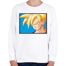 PRINTFASHION Super Saiyan Goku - Gyerek pulóver - Fehér
