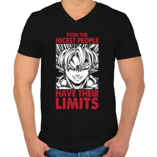 PRINTFASHION Super Saiyan Son Goku - Férfi V-nyakú póló - Fekete