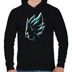 PRINTFASHION Super Saiyan Vegeta - Férfi kapucnis pulóver - Fekete