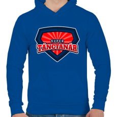 PRINTFASHION SUPER TÁNCTANÁR 2 - Férfi kapucnis pulóver - Királykék