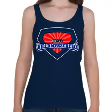 PRINTFASHION SUPER VILLANYSZERELŐ - Női atléta - Sötétkék női trikó