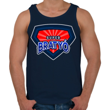 PRINTFASHION superbratyo - Férfi atléta - Sötétkék atléta, trikó