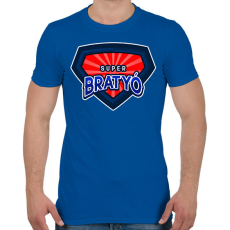 PRINTFASHION superbratyo - Férfi póló - Királykék