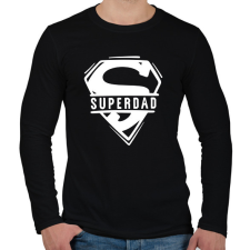 PRINTFASHION Superdad - Férfi hosszú ujjú póló - Fekete férfi póló