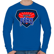 PRINTFASHION SUPERFÉRJ - Férfi pulóver - Királykék
