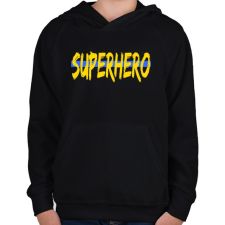 PRINTFASHION SUPERHERO - Gyerek kapucnis pulóver - Fekete gyerek pulóver, kardigán