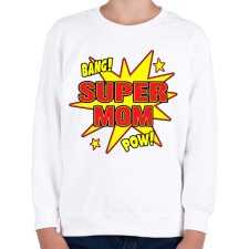 PRINTFASHION Supermom - Gyerek pulóver - Fehér gyerek pulóver, kardigán
