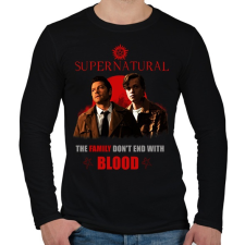 PRINTFASHION supernatural castial and jack - Férfi hosszú ujjú póló - Fekete férfi póló