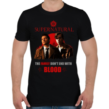 PRINTFASHION supernatural castial and jack - Férfi póló - Fekete férfi póló