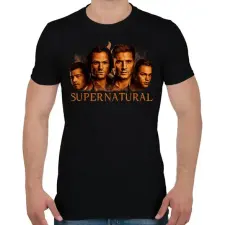 PRINTFASHION SUPERNATURAL FAMILY - Férfi póló - Fekete férfi póló