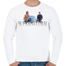 PRINTFASHION Supernatural - Férfi pulóver - Fehér férfi pulóver, kardigán