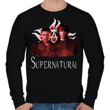 PRINTFASHION supernatural - Férfi pulóver - Fekete férfi pulóver, kardigán