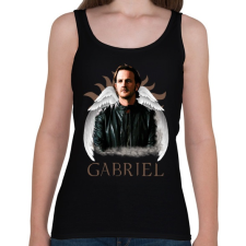 PRINTFASHION SUPERNATURAL-GABRIEL  - Női atléta - Fekete női trikó