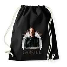 PRINTFASHION SUPERNATURAL-GABRIEL  - Sportzsák, Tornazsák - Fekete tornazsák
